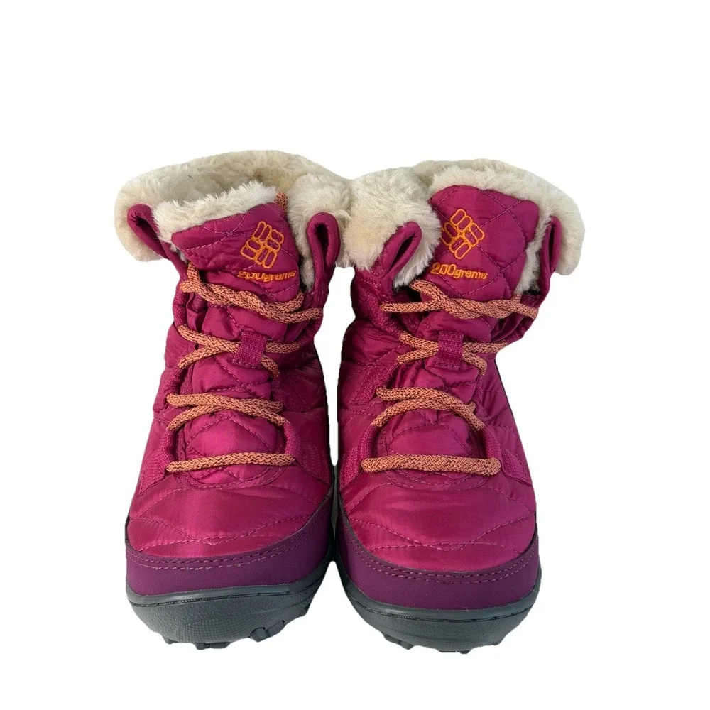 Columbia Youth Minx Shorty Omni-heat WP Hiking Boot Pink Size 1Y No‎ Box